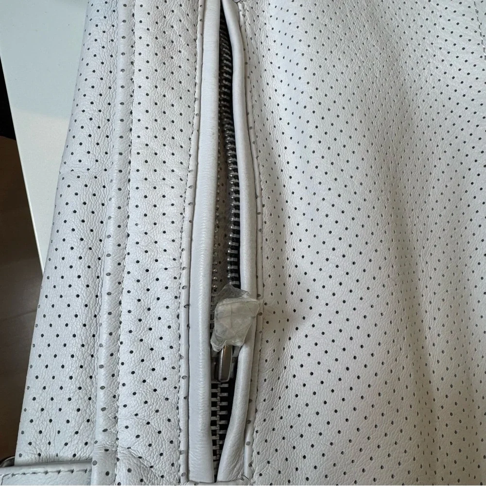 Icon Pursuit Jacket Kitty White & Pink Moto Sports Leather Jacket size XL NWOT - Picture 11 of 16